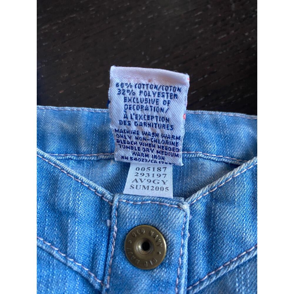 Vintage Old Navy Baby Girl Denim Jean Button Down Jumper Dress- Size 18-24m - Picture 6 of 8